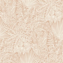 Vita Blush Tropical Leaf Wallpaper
