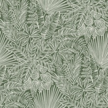 Vita Green Tropical Leaf Wallpaper