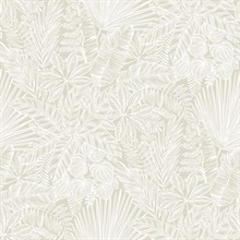 Vita Off-White Tropical Leaf Wallpaper