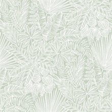 Vita Sage Tropical Leaf Wallpaper