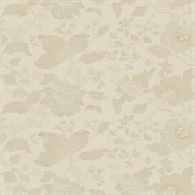 Vittoria Cream Floral Silk Wallpaper