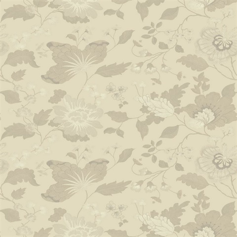 Vittoria Light Pink Floral Silk Wallpaper