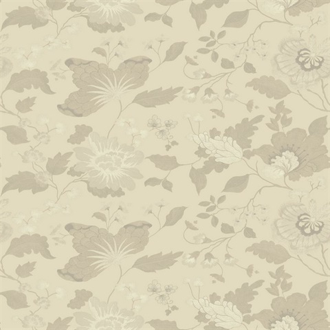 Vittoria Light Pink Floral Silk Wallpaper