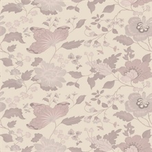 Vittoria Rose Floral Silk Wallpaper