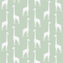 Vivi Sage Giraffes Wallpaper