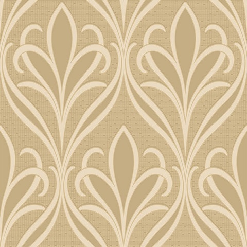 Vivian Khaki Nouveau Damask