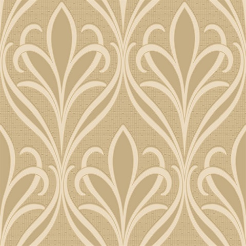 Vivian Khaki Nouveau Damask