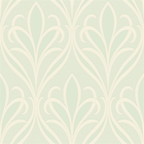 Vivian Seafoam Nouveau Damask