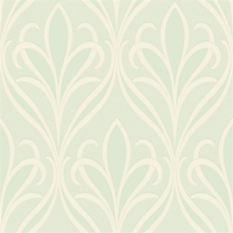 Vivian Seafoam Nouveau Damask