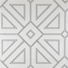 Voltaire Black &amp; White Geometric Beaded Surface Wallpaper