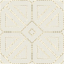 Voltaire Gold Beaded Textured Geometric Wallpaper