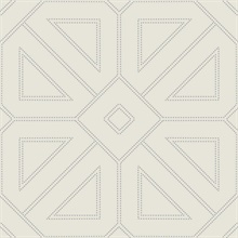 Voltaire Grey Beaded Textured Geometric Wallpaper