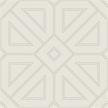 Voltaire Grey Beaded Textured Geometric Wallpaper