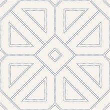 Voltaire Indigo Beaded Textured Geometric Wallpaper