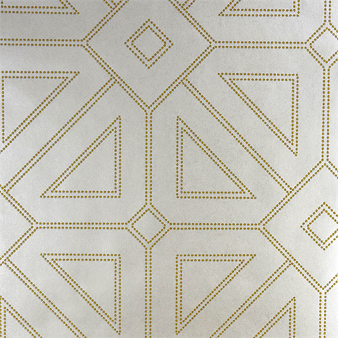 Voltaire Ivory Geometric Beaded Surface Wallpaper