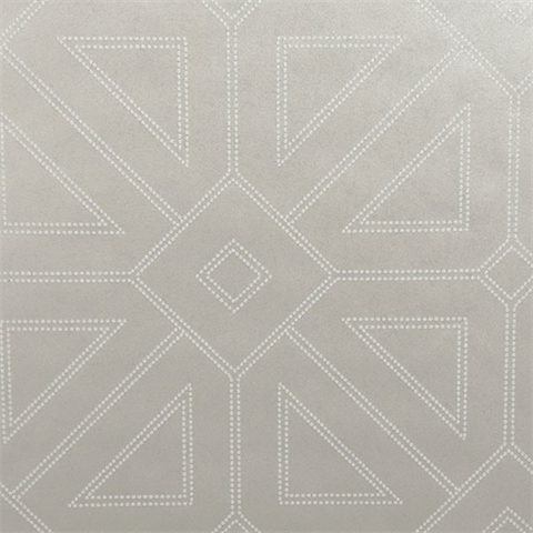 Voltaire Platinum Geometric Beaded Surface Wallpaper