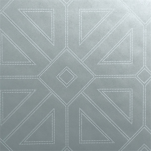 Voltaire Silver Geometric Beaded Surface Wallpaper