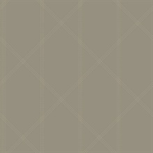 Walcott Light Grey Stitched Trellis Wallpaper