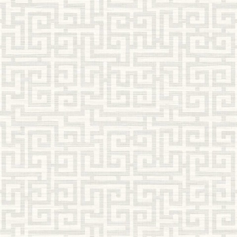 Wamego Moonlight Textile String Greek Key Wallpaper