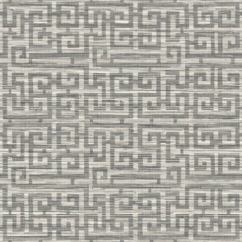 Wamego Steelwork Textile String Greek Key Wallpaper