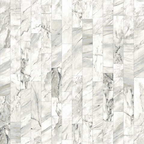 Warm Neutral Marble Planks Peel and Stick Wallpaper