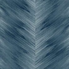 Washed Chevron Chevron Blue Lake Peel and Stick Wallpaper