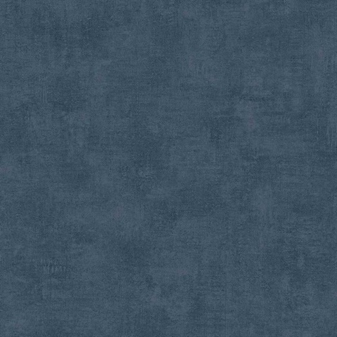 Washed Linen Texture Deep Bue Navy Blue Wallpaper