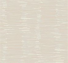 Water Reed Thatch Clay & Silver Textured Stripes Wallpaper