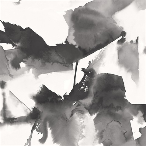 Watercolor Block Abstract Inkwell Peel and Stick Wallpaper