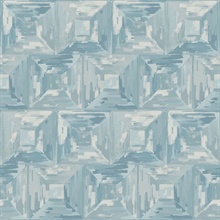 Watercolor Blocks Sky Blue Wallpaper