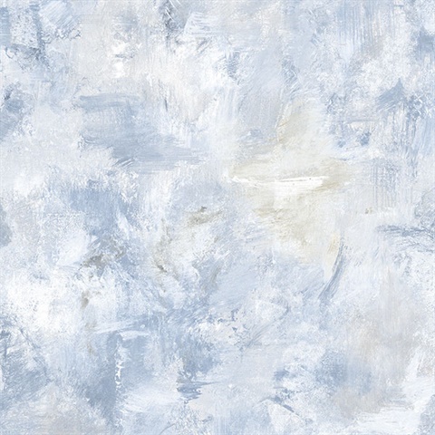 Watercolor Brush Strokes Blue Wallpaper