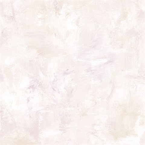 Watercolor Brush Strokes Pale Pink & Beige Wallpaper