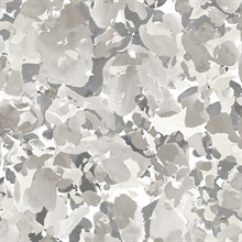 Watercolor Floral Grey Wallpaper