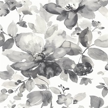 Watercolor Flower Floral Inkwell Peel and Stick Wallpaper