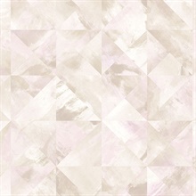 Watercolor Prisms Pale Pink & Beige Wallpaper