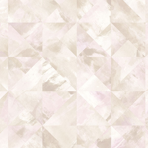 FW36820 | Watercolor Prisms Pale Pink & Beige Wallpaper