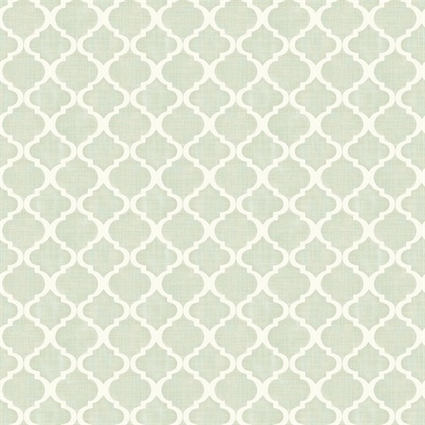 Watercolor Sage Quatrefoil