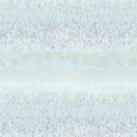 Watercolor Splatter Horizontal Stripes Grey, Blue &amp; Green Wallpape