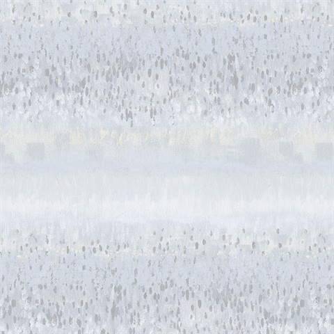 Watercolor Splatter Horizontal Stripes Blue & Grey Wallpaper
