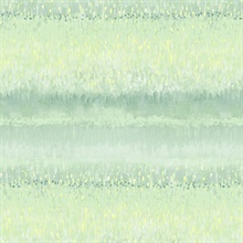 Watercolor Splatter Horizontal Stripes Green Wallpaper