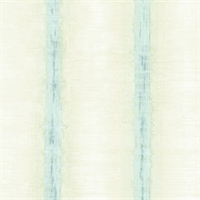 Watercolor Stripes Turquoise & Green Wallpaper