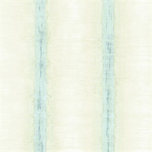 Watercolor Stripes Turquoise & Green Wallpaper