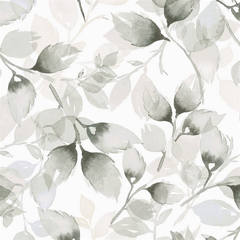 Watercolor Tossed Leaves Botanical Sea Salt & Harbor Mist Peel and Sti