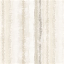 Watercolor Vertical Stripes Beige & Taupe Wallpaper