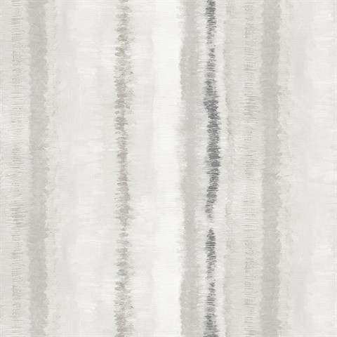 Watercolor Vertical Stripes Grey Wallpaper