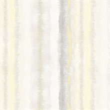 Watercolor Vertical Stripes Yellow, Grey & Gold Wallpaper