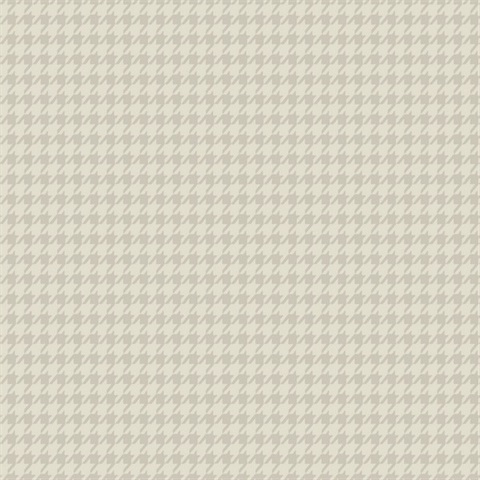 Watson Light Taupe Houndstooth Wallpaper