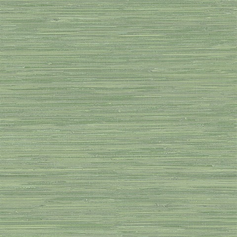 Waverly Green Faux Grasscloth Wallpaper