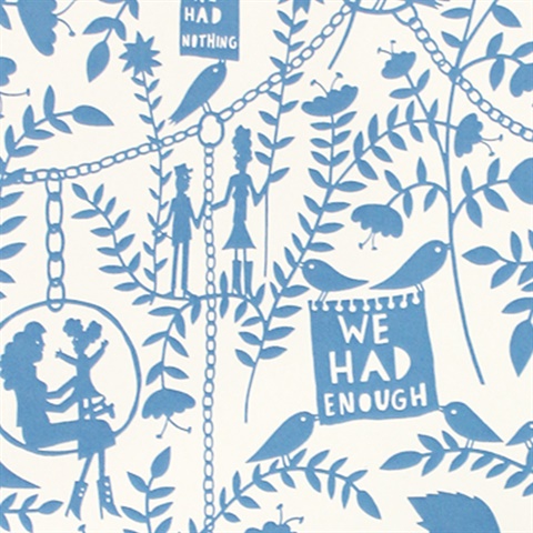 We had Everything - China Blue colourway wallpaper