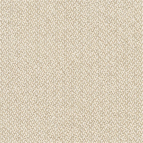 Weave It To Me Light Brown Geometric Wallpaper